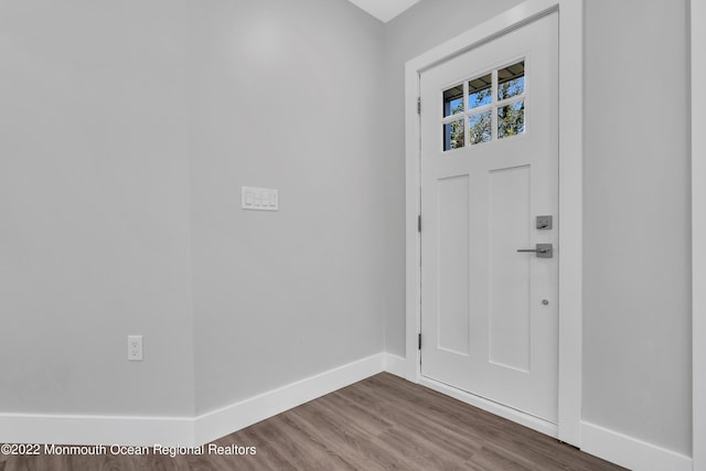 entrance foyer featuring hardwood / wood-style flooring