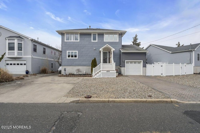 view of property featuring a garage