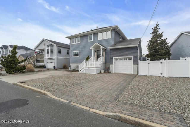 view of property featuring a garage