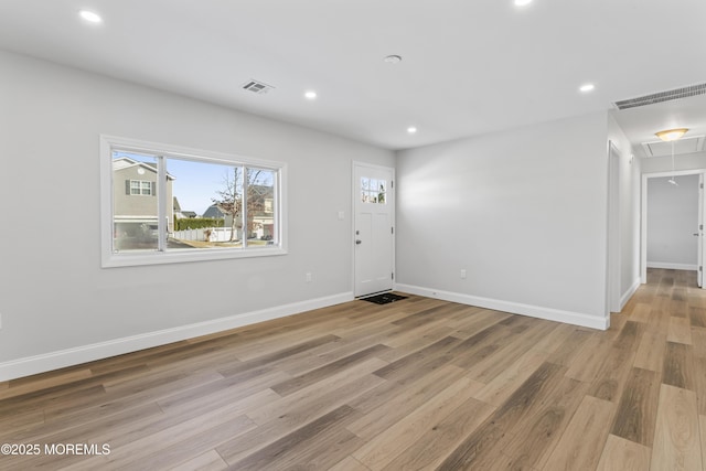 interior space featuring light hardwood / wood-style flooring