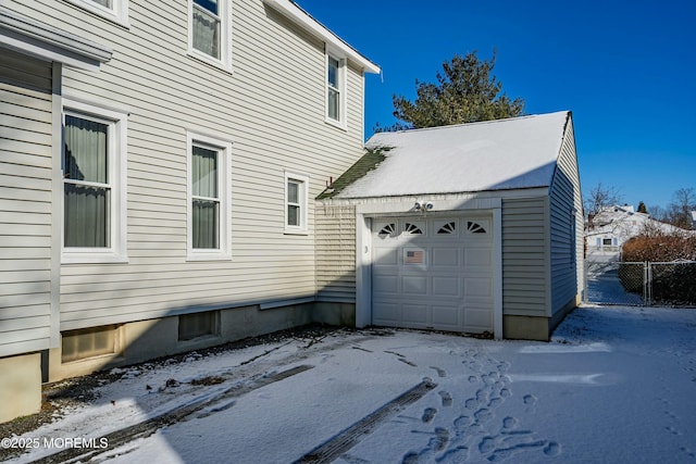 view of snowy exterior