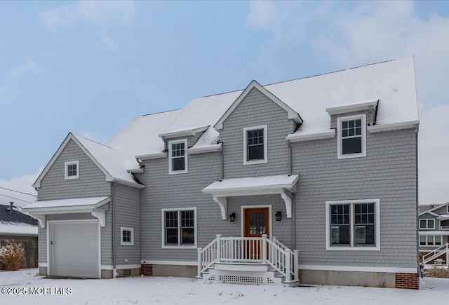 view of front of home featuring a garage