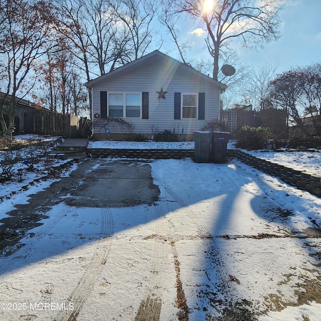 view of front of home