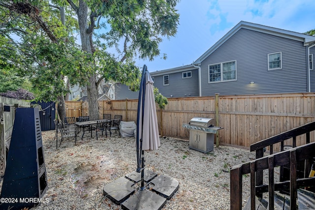 view of patio featuring area for grilling