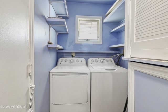 laundry area with separate washer and dryer