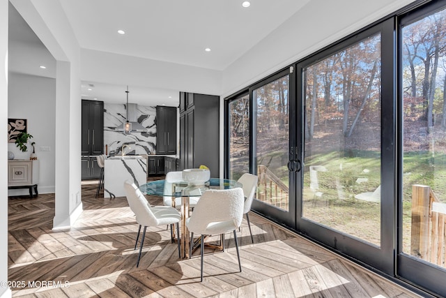 view of sunroom / solarium