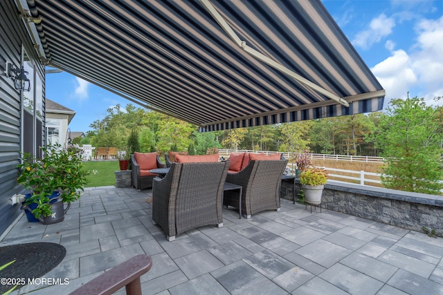 view of patio / terrace featuring an outdoor hangout area