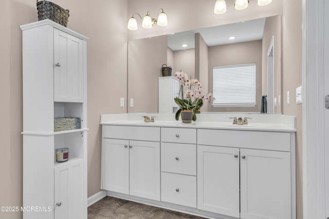 bathroom with vanity