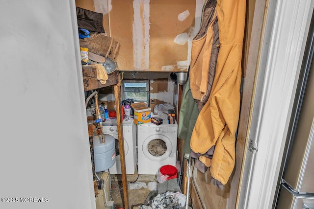 laundry area featuring independent washer and dryer