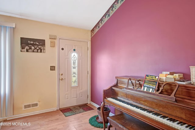 foyer featuring light hardwood / wood-style flooring