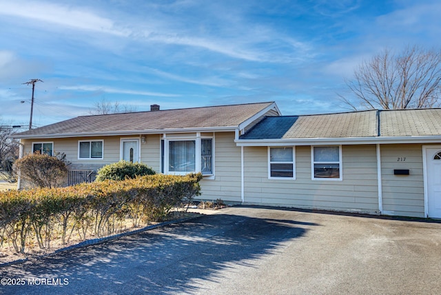 exterior space featuring a garage