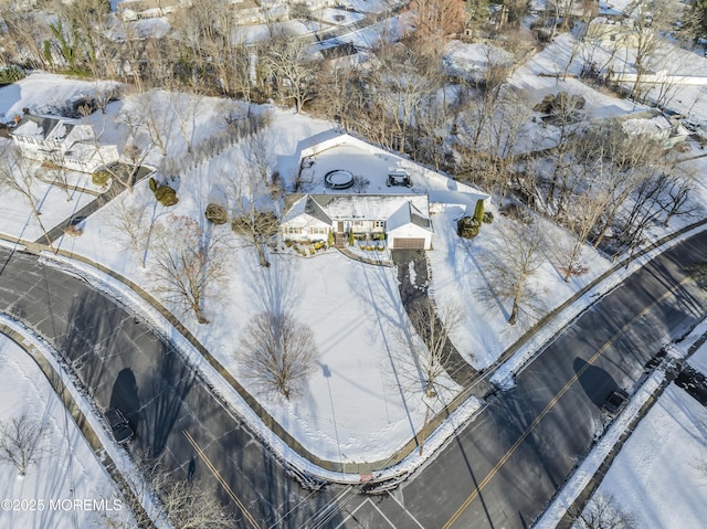 view of snowy aerial view