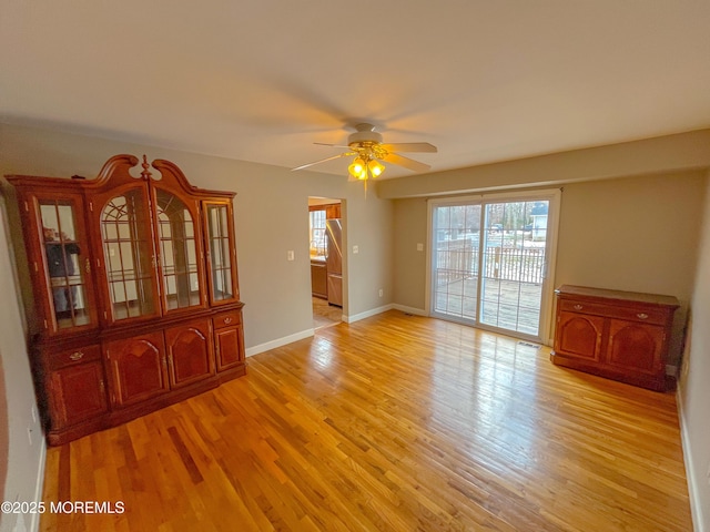 169 Docare Rd, Jackson, NJ 08527 - unfurnished room with light wood-type flooring, ceiling fan, and baseboards