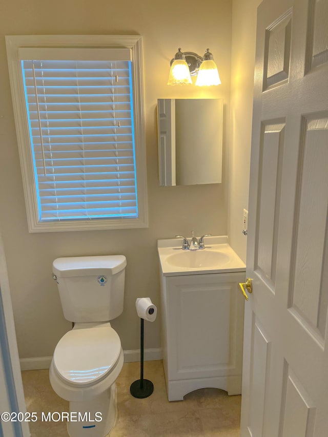 169 Docare Rd, Jackson, NJ 08527 - bathroom featuring baseboards, vanity, toilet, and tile patterned flooring