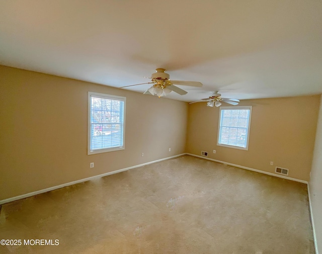 169 Docare Rd, Jackson, NJ 08527 - spare room featuring baseboards, ceiling fan, and light carpet