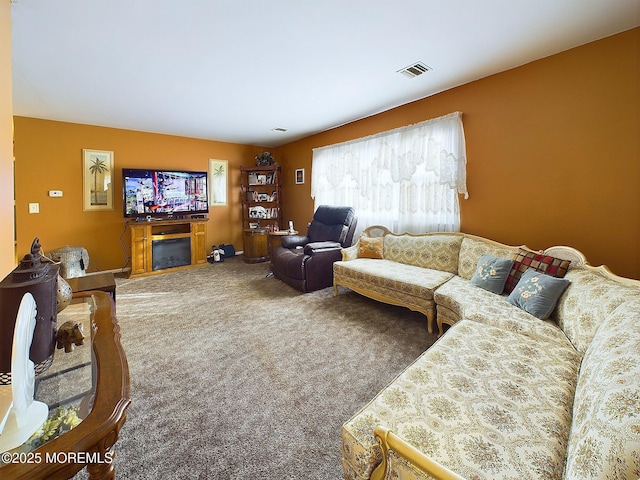 view of carpeted living room