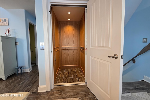 interior details featuring elevator