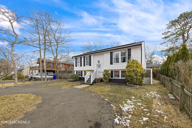 view of split foyer home