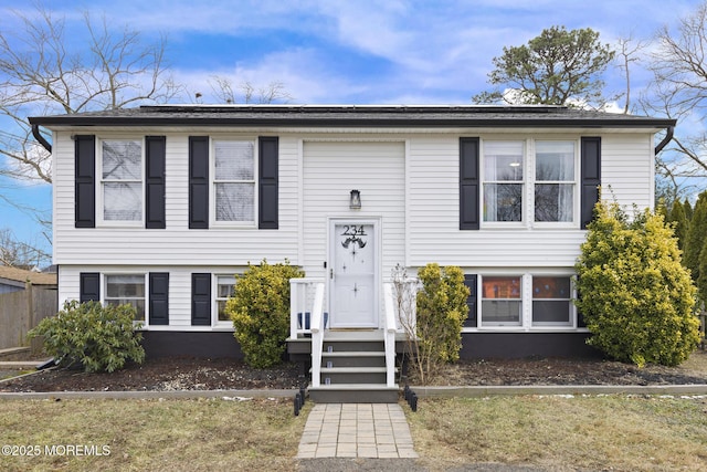 view of split foyer home