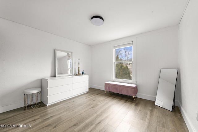 unfurnished bedroom featuring light hardwood / wood-style flooring