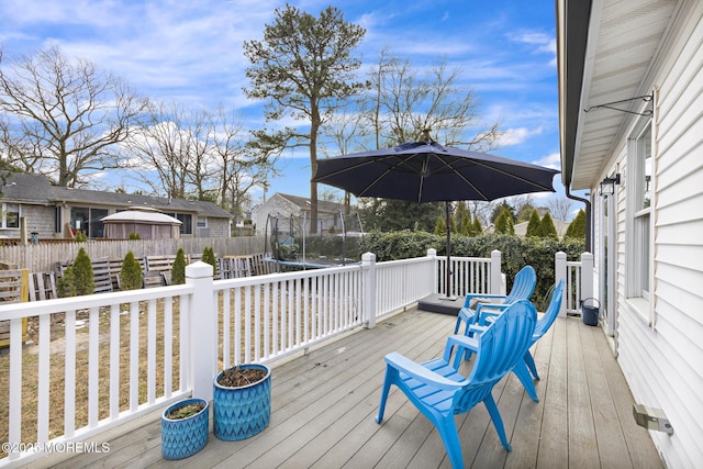 view of wooden deck