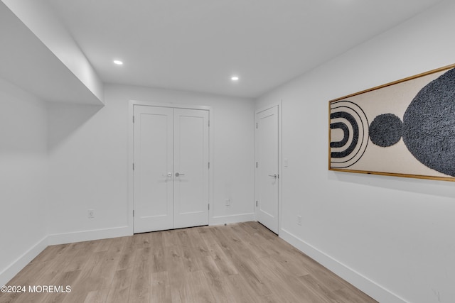 interior space featuring light hardwood / wood-style flooring