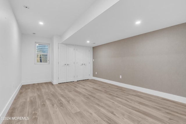 interior space featuring light wood-type flooring