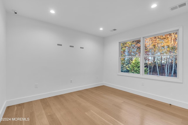 empty room featuring wood-type flooring