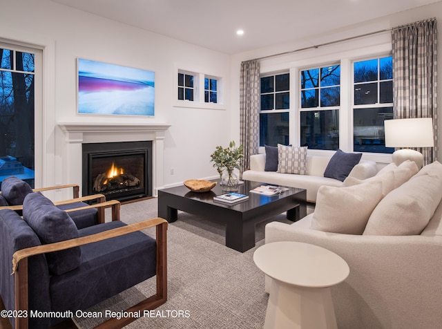 view of carpeted living room