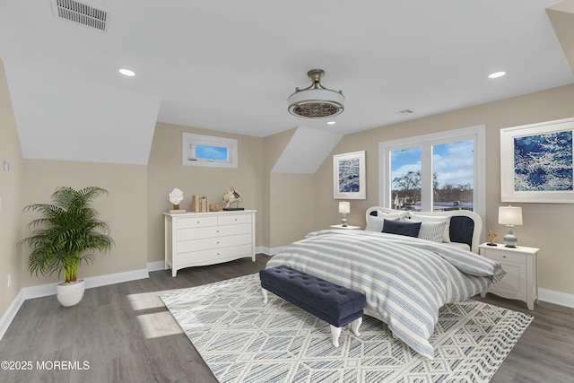 bedroom featuring wood-type flooring