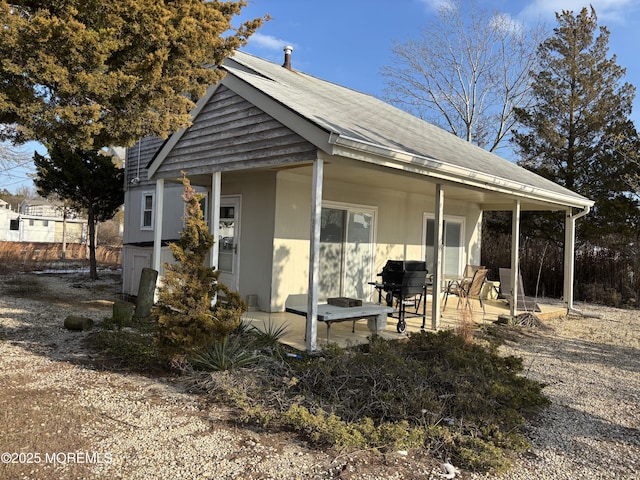 view of front facade with a patio