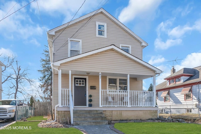 view of front of house with covered porch