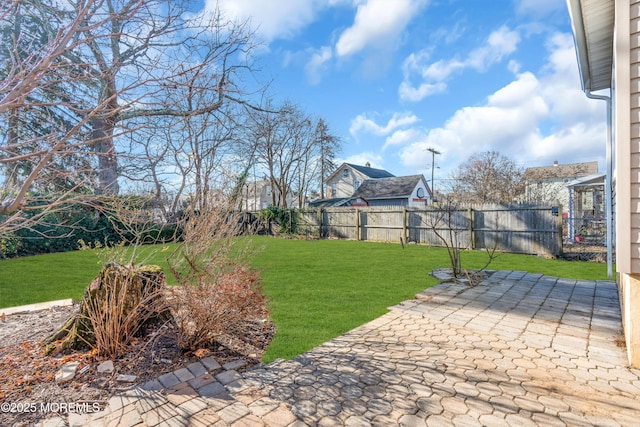 view of yard with a patio