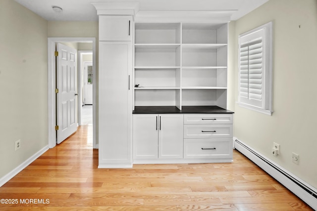 closet featuring baseboard heating