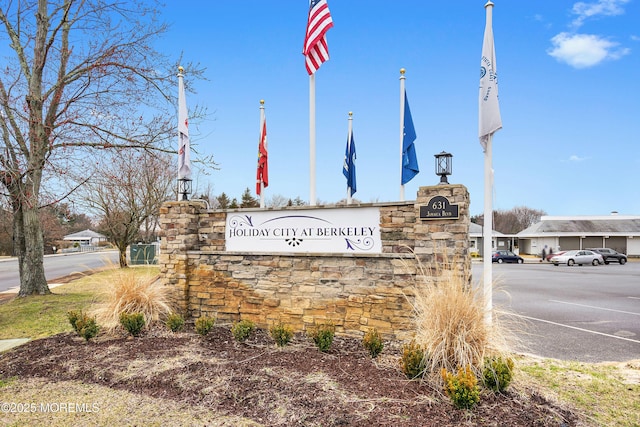 view of community sign