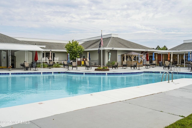 view of pool with a patio area