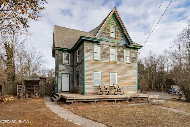 view of rear view of property