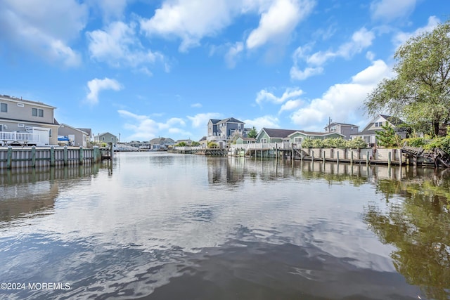 water view with a dock