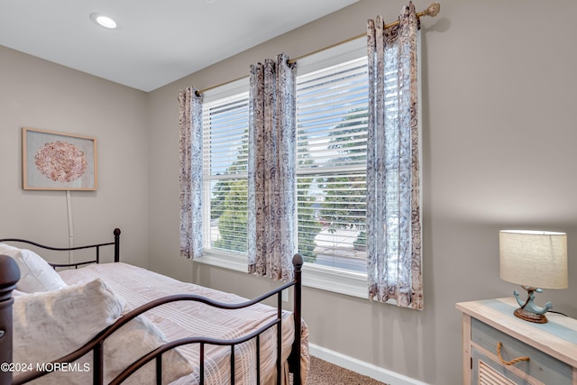 bedroom with carpet floors