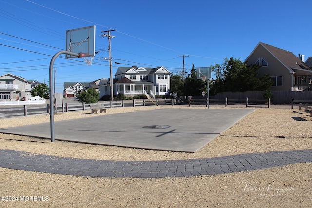 view of basketball court