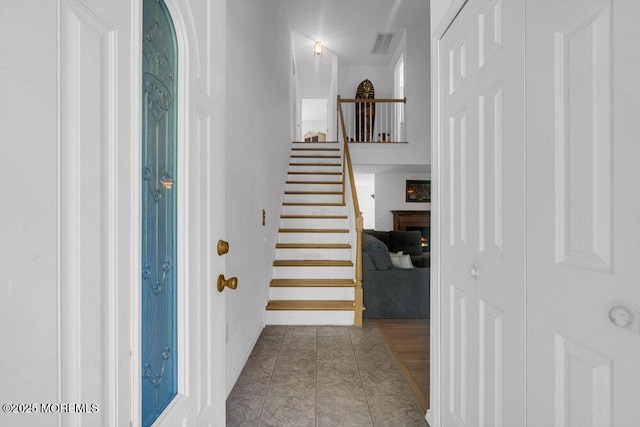 view of tiled foyer