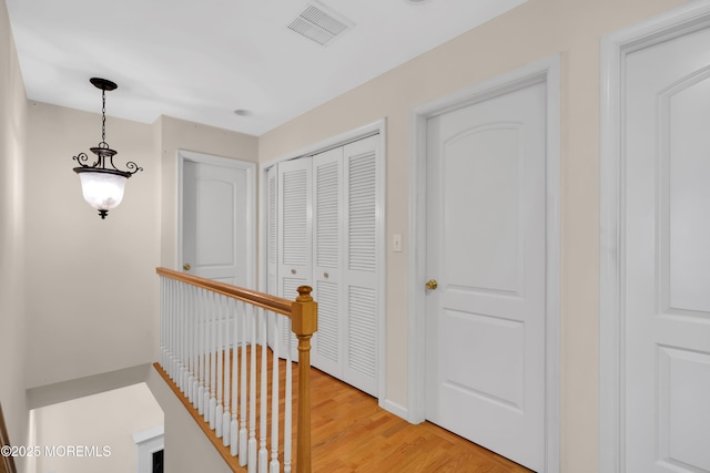 hallway featuring light hardwood / wood-style floors