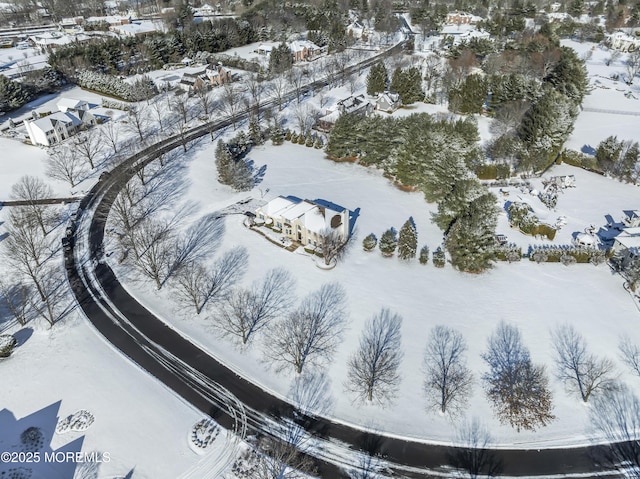 view of snowy aerial view