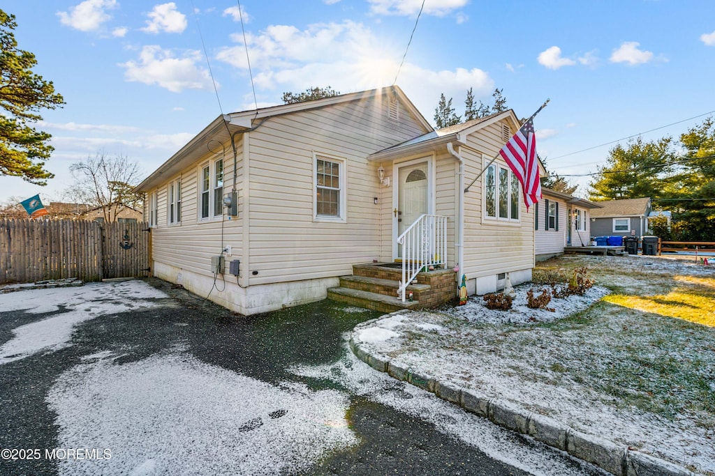 view of bungalow-style house