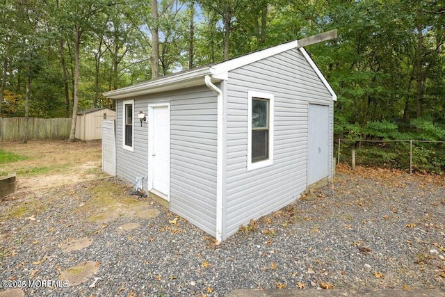 view of outbuilding