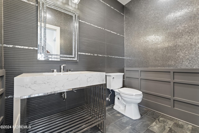 bathroom featuring toilet and sink