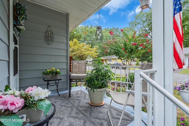 balcony with covered porch