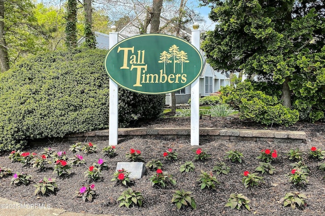 view of community sign