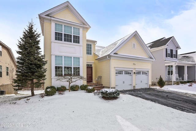 view of property featuring a garage