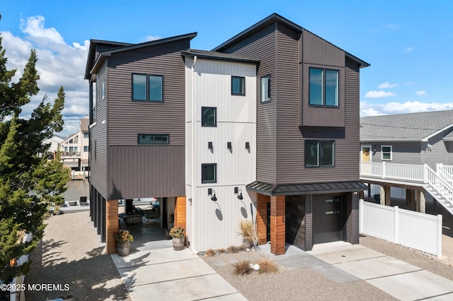 view of contemporary house